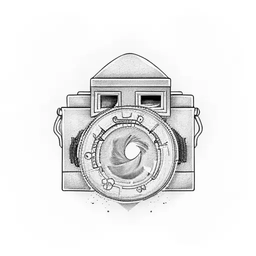 Film Camera Surrounded By Ocean Waves