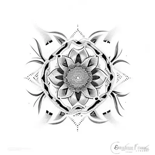 A Captivating Design Merging The Iconic Guarana Fruit With Indian Mandala Patterns