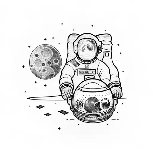 Astronaut And Satellite