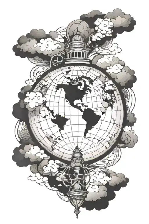 Atlas And Clouds Surrounding