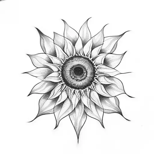 Sunflower With Spider