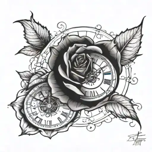 A Rose With A Clock With An Eye Two Signatures