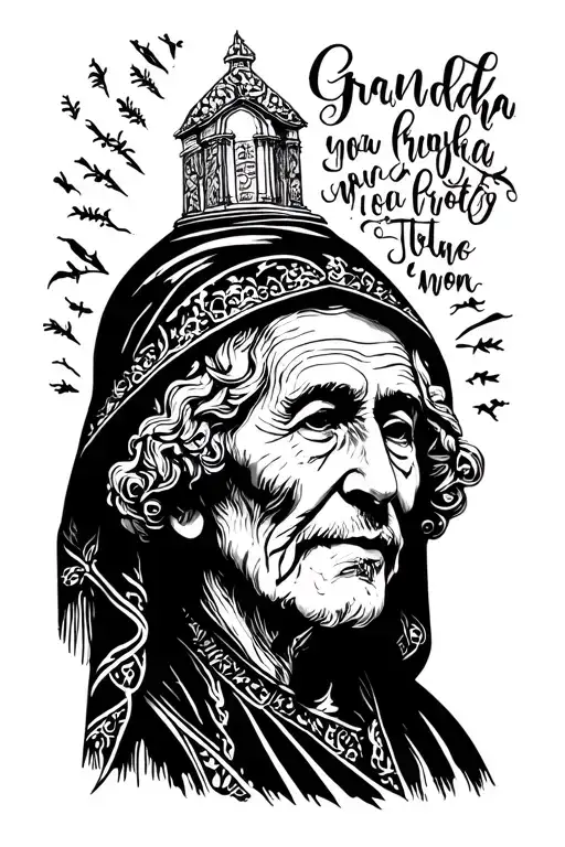 Christian Memorial Tattoo For Grandma Writing