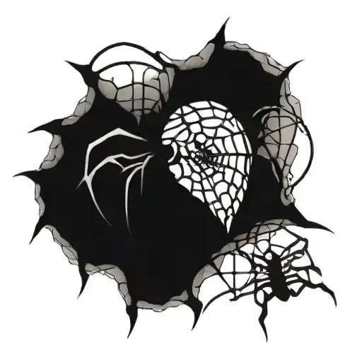 Heart Made Out Of Spider Webs