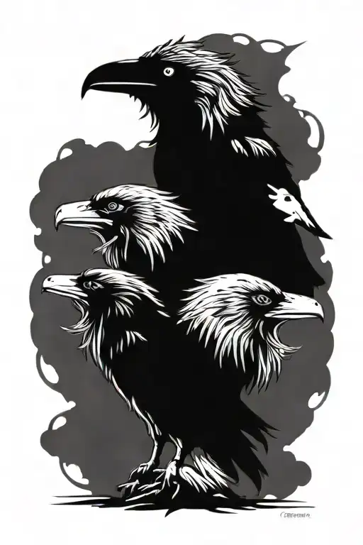 Nord Mythology Intertwined With Scary Crow And Wolves