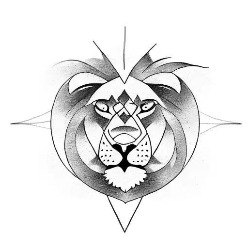 Tarot Card Depicting A Lion