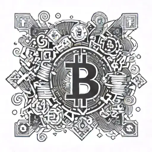 Money Money And Bitcoin Symbol And