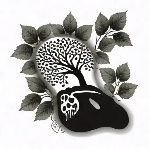 Baby Foot Print And Family Tree