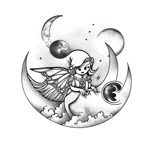 Fairy Sit Moon Anda A Book