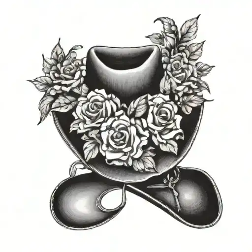 A Cowboy Hat Adorned With Vibrant Flowers And Lyrics From A Beloved Country Ballad
