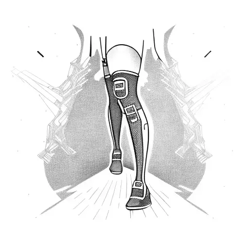Cyber Leg Futuristic Aesthetic