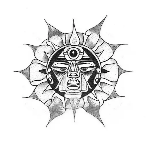 Aztec Sun Half Sleeve