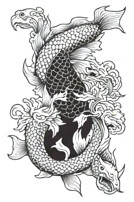 Koi And Dragon