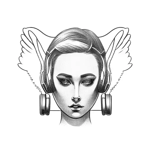 Angel With Headphones