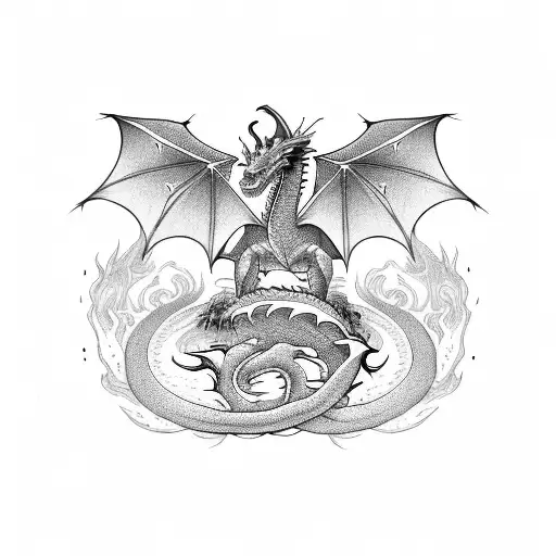 Dragon Japonese With A Girl