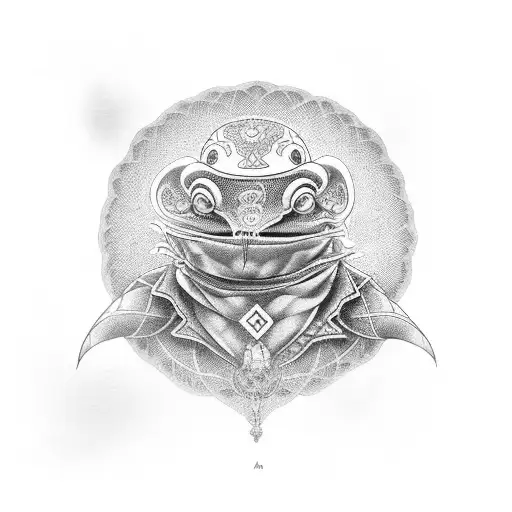 Rana Con In Cigarrillo En Blackout