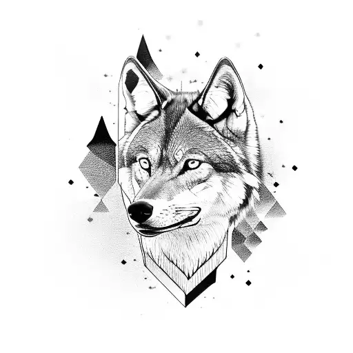 The Upper Body Of A Woman With An Wolf Spirit Leaving Her Body