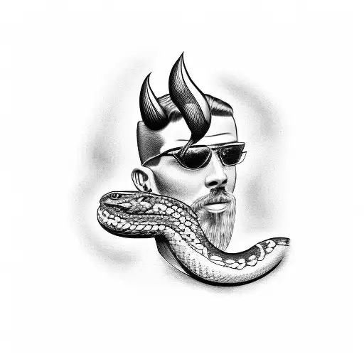 Barber Holding A Snake