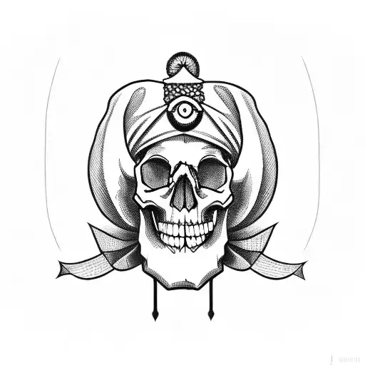 Skull With A Jester Hat