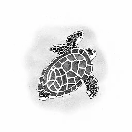 Sea Turtle With Yingyang