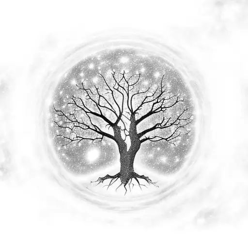 A Celestial Tree Of Life With Galaxies As Its Leaves