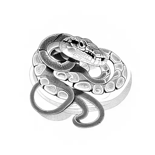 Snake With Alot Of Skulls