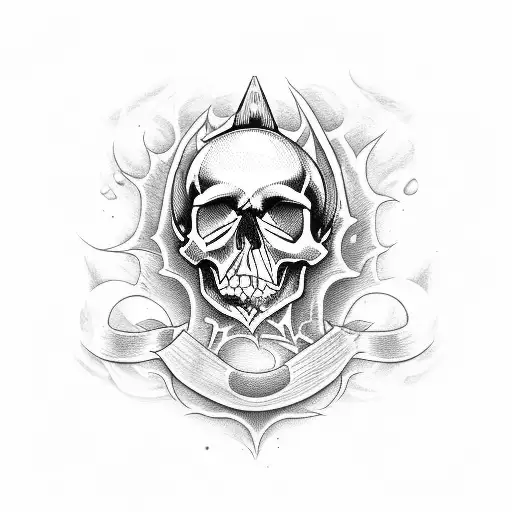 Skull With Satan