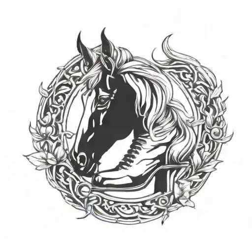 Hot Shoeing A Horse Shoe