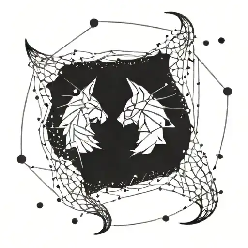 Rays Thick Line Constellation Leo Dark