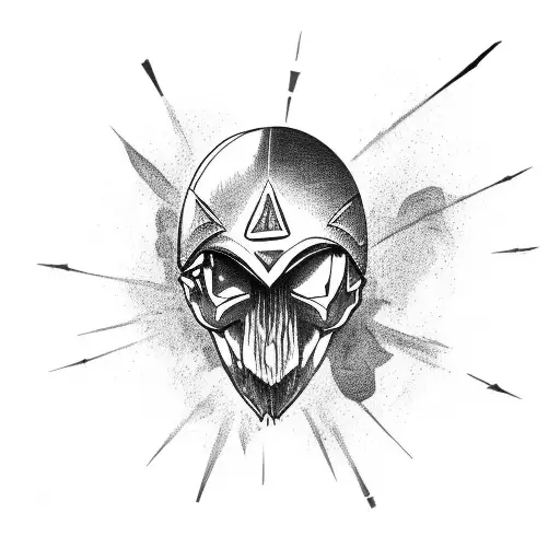 A Undead Crow Wearing A Head Skull Helmet