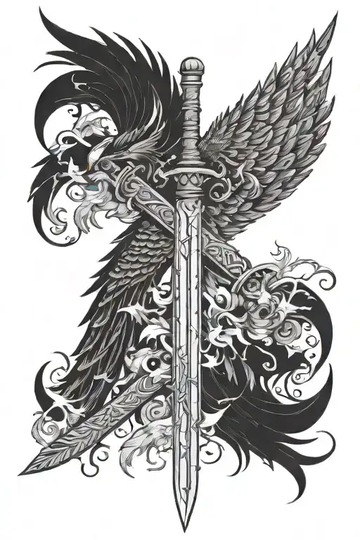 Pheonix And Katana Sword