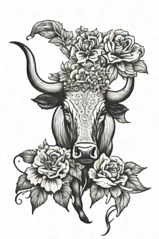 Longhorn Bull Flowers