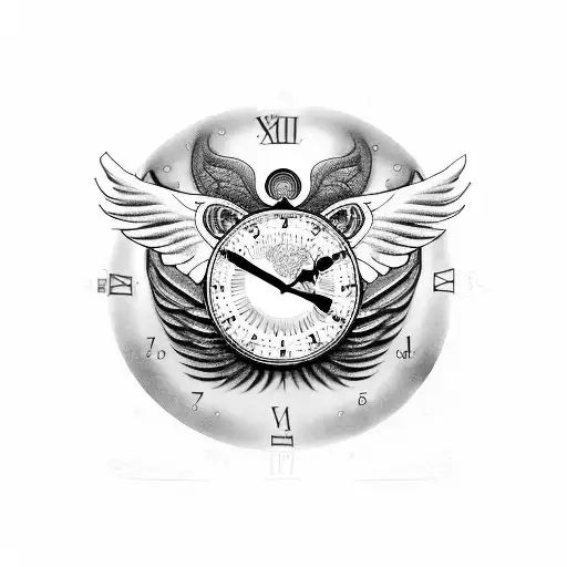 Celtic Wings With Clock