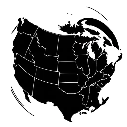 Globe Showing United States Old Style Design