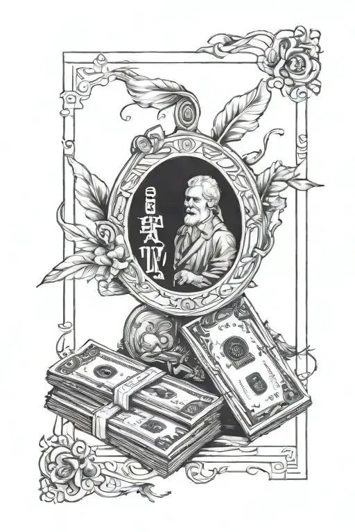 Quote In A Frame With Money Theme