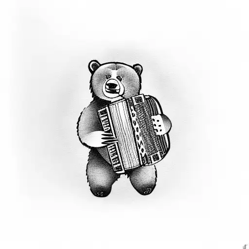 Bear Playing Accordion