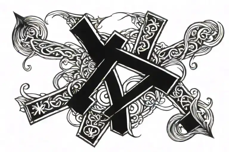 Cross With Bible Verse Intertwined