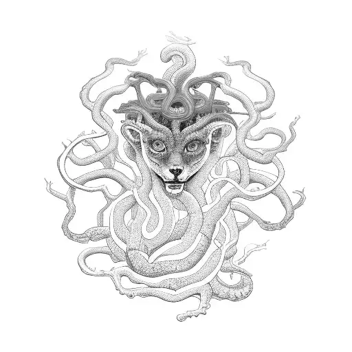 Bike Racing Through A Mythical Forest With Medusa As The Guardian