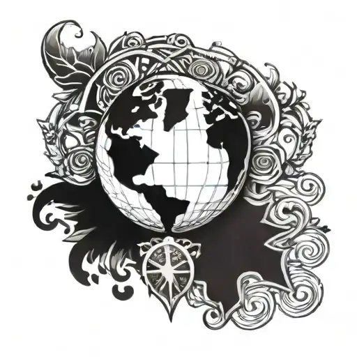 Globe Tattoo Peace