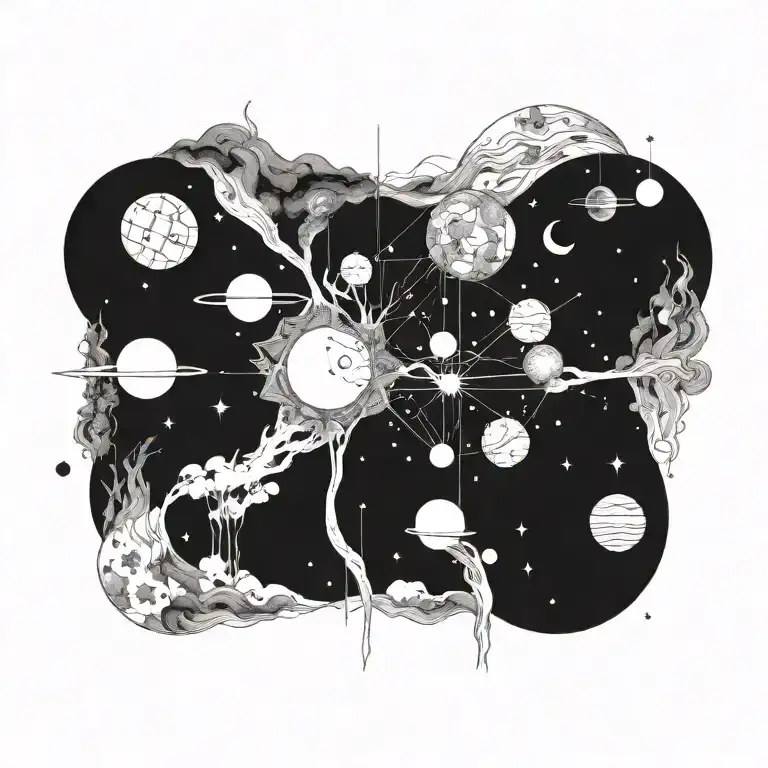 An Abstract Representation Of Lucid Dreaming Incorporating Elements Of The Cosmos