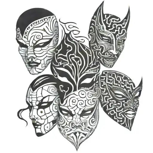 3 Different Overlapping Masks One