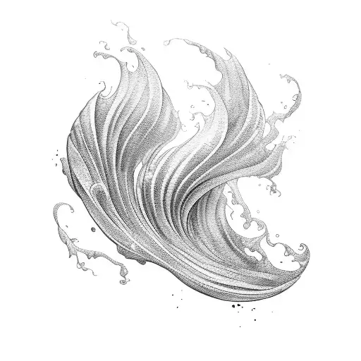 A Wave On A Black Background