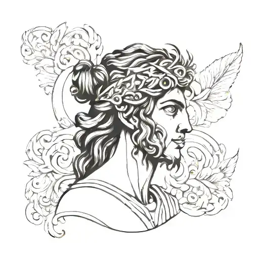 A Detailed Portrait Of A Greek God Or Goddess Representing Egoism