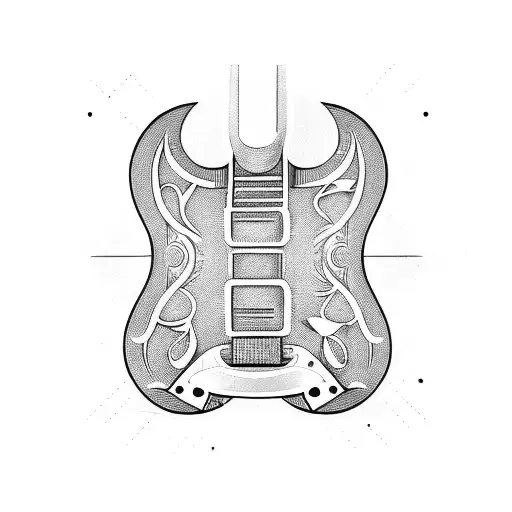 An Intricately Designed Guitar With Circuitry Details