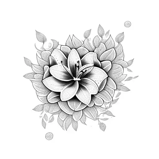 Lily Flowers At The End Of Spreading Branches