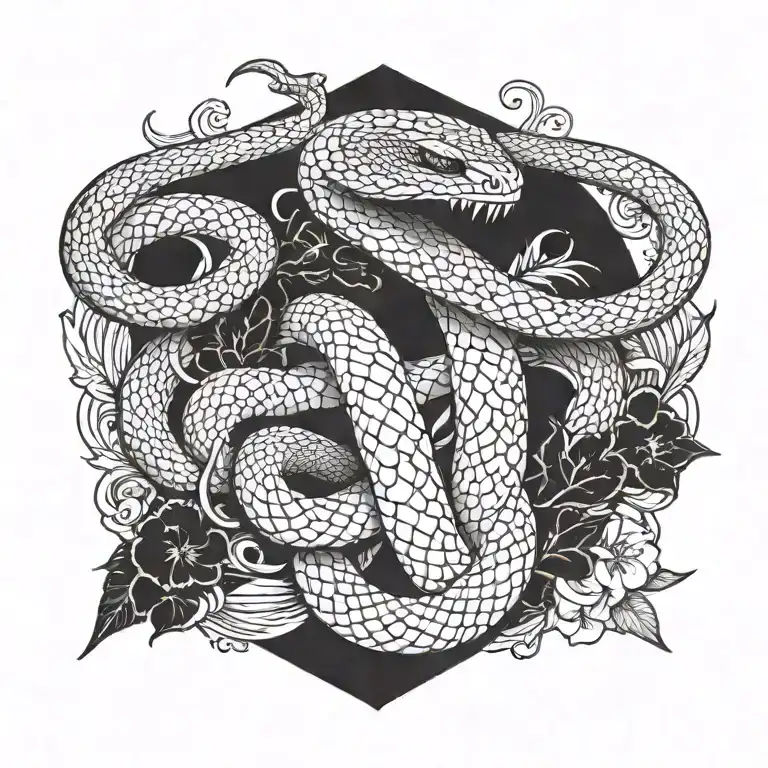 Snake Wrapped Around A Sword
