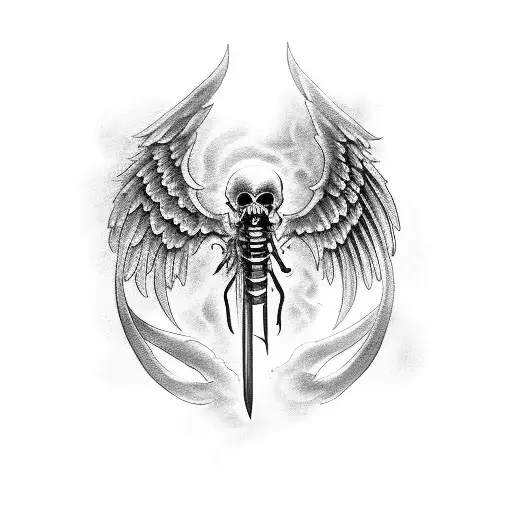 Reaper With An Angel Wing And Holding A Scyther