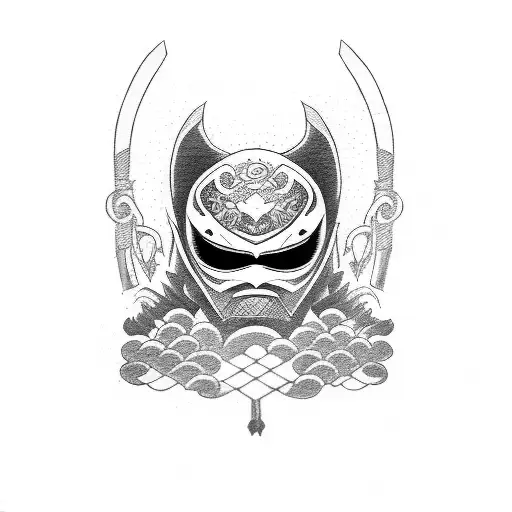 Japan Mask And Katana