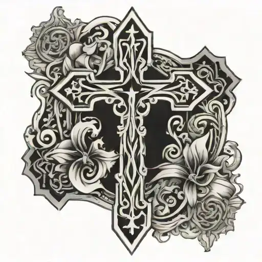 Western Themed Cross Surrounded
