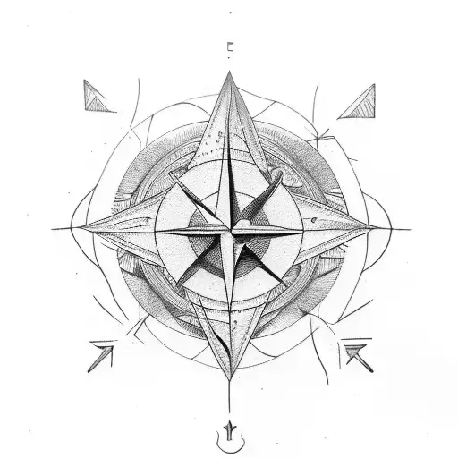 Triangular With Compass Inside It